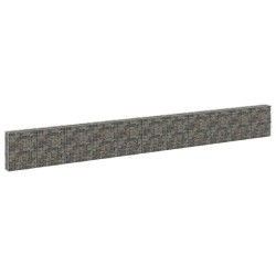 vidaXL Gabionenwand mit Abdeckung Verzinkter Stahl 900x30x100 cm