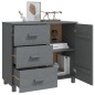 vidaXL Sideboard HAMAR Dunkelgrau 90x40x80 cm Massivholz Kiefer vidaXL Sideboard HAMAR Dunkelgrau 90x40x80 cm Massivholz Kiefer