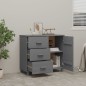 vidaXL Sideboard HAMAR Dunkelgrau 90x40x80 cm Massivholz Kiefer vidaXL Sideboard HAMAR Dunkelgrau 90x40x80 cm Massivholz Kiefer