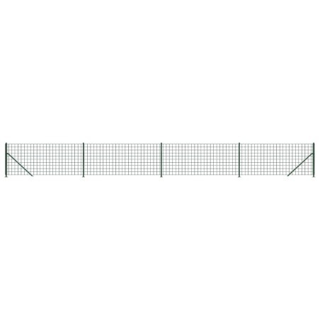 Maschendrahtzaun mit Bodenflansch Grün 1x10 m