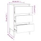 vidaXL Nachttisch Grau Sonoma 40x35x70 cm Holzwerkstoff vidaXL Nachttisch Grau Sonoma 40x35x70 cm Holzwerkstoff