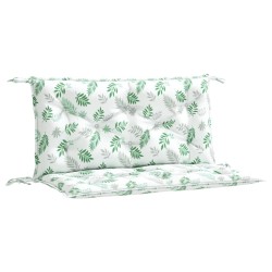 vidaXL Gartenbank-Auflagen 2 Stk. Blattmuster 100x50x7 cm Stoff