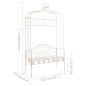vidaXL Gartenbank 122 cm Eisen Antik Weiß vidaXL Gartenbank 122 cm Eisen Antik Weiß