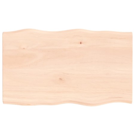 vidaXL Tischplatte 100x60x2 cm Massivholz Eiche Unbehandelt Baumkante