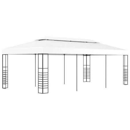 vidaXL Gartenpavillon 6×3 m Weiß 