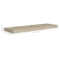vidaXL Schweberegale 4 Stk. Eiche-Optik 80x23,5x3,8 cm MDF vidaXL Schweberegale 4 Stk. Eiche-Optik 80x23,5x3,8 cm MDF