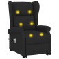 Massagesessel mit Aufstehhilfe Schwarz Stoff Massagesessel mit Aufstehhilfe Schwarz Stoff