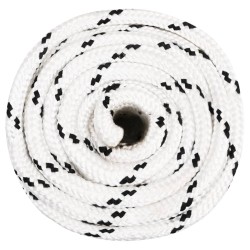 vidaXL Bootsseil Geflochten Weiß 16 mmx25 m Polyester
