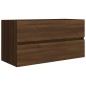 vidaXL Waschbeckenschrank Braun Eiche 90x38,5x45 cm Holzwerkstoff vidaXL Waschbeckenschrank Braun Eiche 90x38,5x45 cm Holzwerkstoff