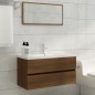 vidaXL Waschbeckenschrank Braun Eiche 90x38,5x45 cm Holzwerkstoff vidaXL Waschbeckenschrank Braun Eiche 90x38,5x45 cm Holzwerkstoff