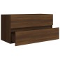 vidaXL Waschbeckenschrank Braun Eiche 90x38,5x45 cm Holzwerkstoff vidaXL Waschbeckenschrank Braun Eiche 90x38,5x45 cm Holzwerkstoff