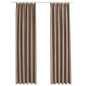 vidaXL Verdunkelungsvorhänge mit Haken 2 Stk. Taupe 140x175 cm vidaXL Verdunkelungsvorhänge mit Haken 2 Stk. Taupe 140x175 cm