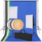 vidaXL Fotostudio-Set 5 farbige Hintergründe & 2 Softboxen vidaXL Fotostudio-Set 5 farbige Hintergründe & 2 Softboxen