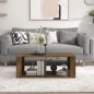 vidaXL Couchtisch Räuchereiche 100x50x36 cm Holzwerkstoff vidaXL Couchtisch Räuchereiche 100x50x36 cm Holzwerkstoff
