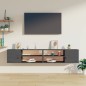 vidaXL Wandschränke 2 Stk. Grau 80x30x30 cm Massivholz Kiefer vidaXL Wandschränke 2 Stk. Grau 80x30x30 cm Massivholz Kiefer