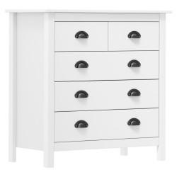 vidaXL Sideboard Hill Weiß 79x40x80 cm Massivholz Kiefer