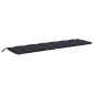 Gartenbank-Auflagen 2 Stk. Schwarz Karomuster 150x50x7 cm Stoff Gartenbank-Auflagen 2 Stk. Schwarz Karomuster 150x50x7 cm Stoff