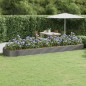 vidaXL Hochbeet Pulverbeschichteter Stahl 523x140x36 cm Grau vidaXL Hochbeet Pulverbeschichteter Stahl 523x140x36 cm Grau
