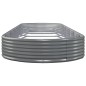 vidaXL Hochbeet Pulverbeschichteter Stahl 523x140x36 cm Grau vidaXL Hochbeet Pulverbeschichteter Stahl 523x140x36 cm Grau