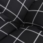 Gartenbank-Auflagen 2 Stk. Schwarz Karomuster 150x50x7 cm Stoff Gartenbank-Auflagen 2 Stk. Schwarz Karomuster 150x50x7 cm Stoff