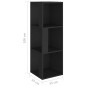vidaXL Eckregal Schwarz 33x33x100 cm Holzwerkstoff vidaXL Eckregal Schwarz 33x33x100 cm Holzwerkstoff