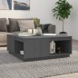 vidaXL Couchtisch Grau 100x101x40,5 cm Massivholz Kiefer vidaXL Couchtisch Grau 100x101x40,5 cm Massivholz Kiefer
