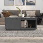vidaXL Couchtisch Grau 100x101x40,5 cm Massivholz Kiefer vidaXL Couchtisch Grau 100x101x40,5 cm Massivholz Kiefer