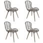 vidaXL Esszimmerstühle 4 Stk. Braun Natürliches Rattan vidaXL Esszimmerstühle 4 Stk. Braun Natürliches Rattan