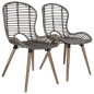 vidaXL Esszimmerstühle 4 Stk. Braun Natürliches Rattan vidaXL Esszimmerstühle 4 Stk. Braun Natürliches Rattan