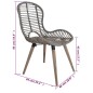 vidaXL Esszimmerstühle 4 Stk. Braun Natürliches Rattan vidaXL Esszimmerstühle 4 Stk. Braun Natürliches Rattan