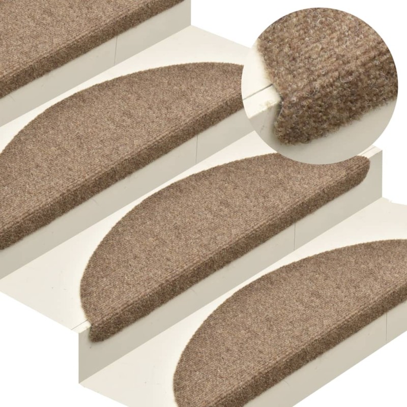 vidaXL Treppenmatten Selbstklebend 15 Stk. Creme 56x17x3cm Nadelvlies vidaXL Treppenmatten Selbstklebend 15 Stk. Creme 56x17x3cm Nadelvlies