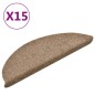 vidaXL Treppenmatten Selbstklebend 15 Stk. Creme 56x17x3cm Nadelvlies vidaXL Treppenmatten Selbstklebend 15 Stk. Creme 56x17x3cm Nadelvlies