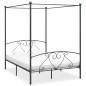 vidaXL Himmelbett-Gestell Grau Metall 140 x 200 cm vidaXL Himmelbett-Gestell Grau Metall 140 x 200 cm