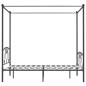 vidaXL Himmelbett-Gestell Grau Metall 140 x 200 cm vidaXL Himmelbett-Gestell Grau Metall 140 x 200 cm