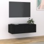 vidaXL TV-Wandschrank Schwarz 80x36x25 cm Holzwerkstoff vidaXL TV-Wandschrank Schwarz 80x36x25 cm Holzwerkstoff
