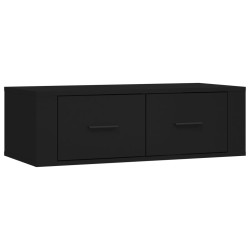 vidaXL TV-Wandschrank Schwarz 80x36x25 cm Holzwerkstoff