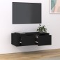 vidaXL TV-Wandschrank Schwarz 80x36x25 cm Holzwerkstoff vidaXL TV-Wandschrank Schwarz 80x36x25 cm Holzwerkstoff