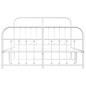 vidaXL Bettgestell mit Kopf- und Fußteil Metall Weiß 140x190 cm vidaXL Bettgestell mit Kopf- und Fußteil Metall Weiß 140x190 cm