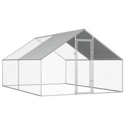 vidaXL Outdoor-Hühnerkäfig 2,75x4x1,92 m Verzinkter Stahl  