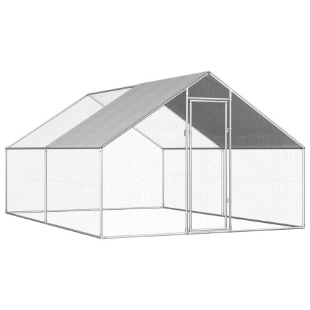 vidaXL Outdoor-Hühnerkäfig 2,75x4x1,92 m Verzinkter Stahl  