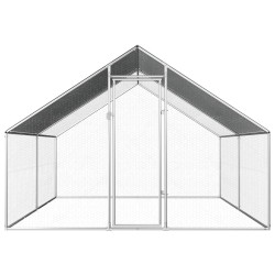 vidaXL Outdoor-Hühnerkäfig 2,75x4x1,92 m Verzinkter Stahl  