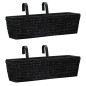 vidaXL Blumenkasten 2 Stk. Wasserhyazinthe Schwarz vidaXL Blumenkasten 2 Stk. Wasserhyazinthe Schwarz