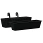 vidaXL Blumenkasten 2 Stk. Wasserhyazinthe Schwarz vidaXL Blumenkasten 2 Stk. Wasserhyazinthe Schwarz