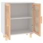 vidaXL Sideboard Weiß 60x30x70 cm Massivholz Kiefer und Natur-Rattan vidaXL Sideboard Weiß 60x30x70 cm Massivholz Kiefer und Natur-Rattan