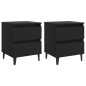 vidaXL Nachttische 2 Stk. Schwarz 40x35x50 cm Holzwerkstoff vidaXL Nachttische 2 Stk. Schwarz 40x35x50 cm Holzwerkstoff