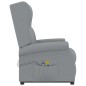 Massagesessel mit Aufstehhilfe Hellgrau Stoff Massagesessel mit Aufstehhilfe Hellgrau Stoff
