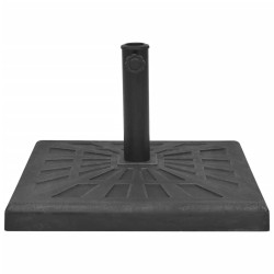 vidaXL Sonnenschirmständer Harz Quadratisch Schwarz 19 kg