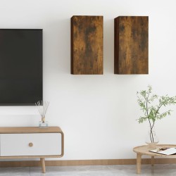 vidaXL TV-Schränke 2 Stk. Räuchereiche 30,5x30x60 cm Holzwerkstoff