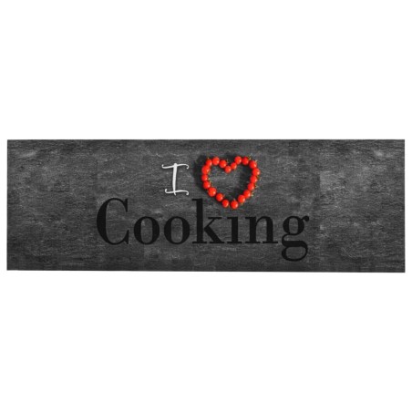 vidaXL Küchenteppich Waschbar Cooking 60x300 cm  