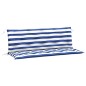 Gartenbank-Auflagen 2 Stk. Blau&Weiß Gestreift 150x50x7cm Stoff Gartenbank-Auflagen 2 Stk. Blau&Weiß Gestreift 150x50x7cm Stoff